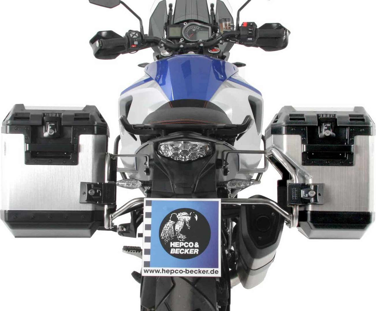 Hepco and Becker / ヘプコアンドベッカー Sidecarrier Cutout stainless steel incl. Xplorer sideboxes silver for KTM 1090 Adventure R (2017-) | 6517563 00 22-00-40
