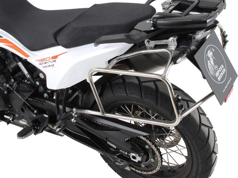 Hepco & Becker / ヘプコ&ベッカー Sidecarrier Cutout stainless steel incl. Xplorer Cutout sideboxes for KTM 790 Adventure/R (2019-) | 6517581 00 22-00-40