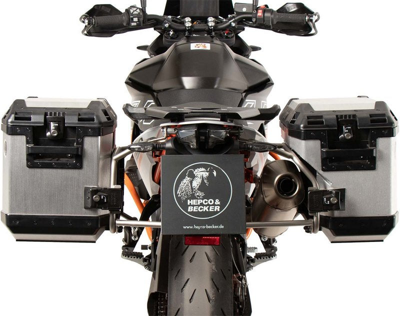 Hepco & Becker サイドキャリアカットアウトステンレススチール インク スポルティフシルバーサイドボックス KTM 890 SMT (2023-) | 6517655 00 22-00-40