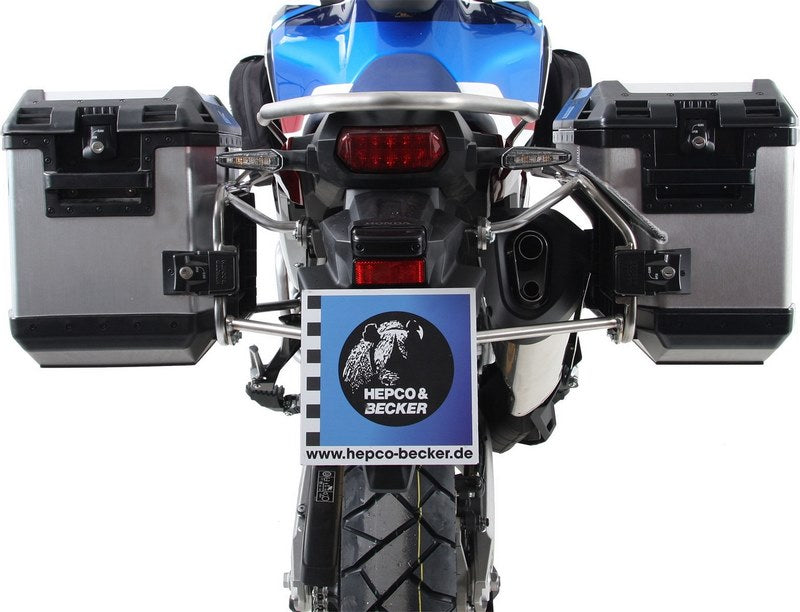 Hepco & Becker Sidecarrier Cutout stainless steel incl. Xplorer Cutout sideboxes for Honda CRF1000L Africa Twin (2018-) | 6519512 00 22-00-40