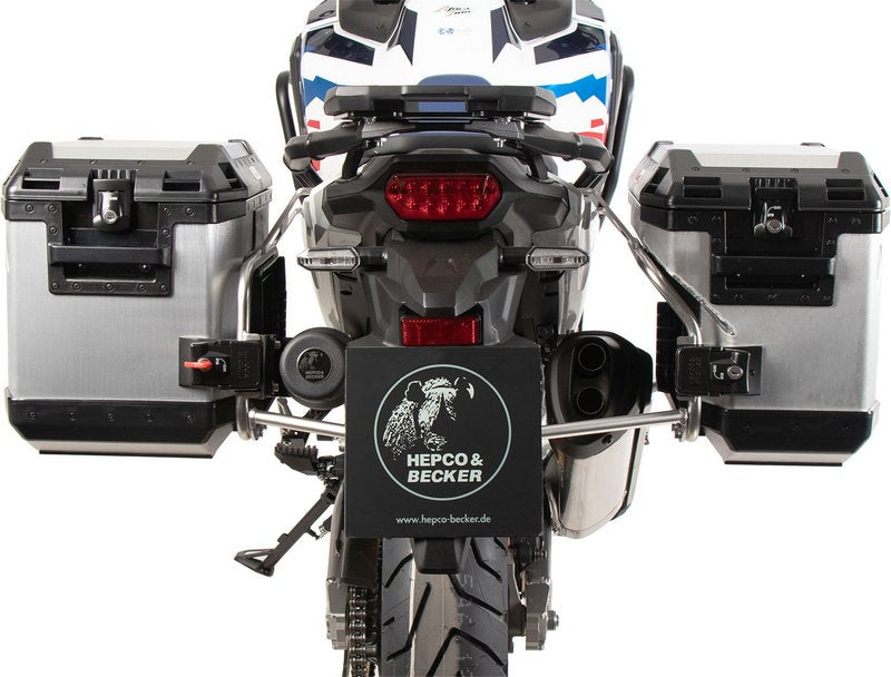 Hepco & Becker サイドキャリアカットアウトステンレススチールインクルーディングエクスプローラーサイドボックスシルバー Honda Honda CRF 1100L Africa Twin Adventure Sports (2024-) | 6519544 00 22-00-40