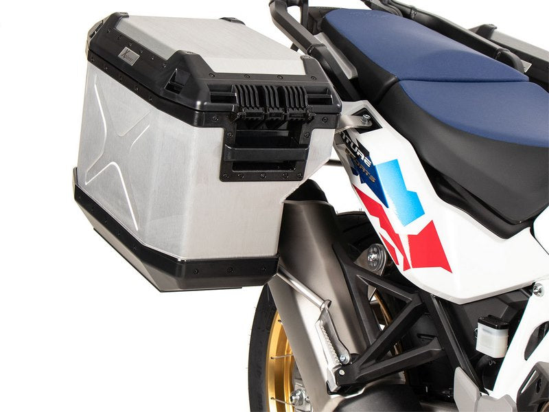 Hepco & Becker サイドキャリアカットアウトステンレススチールインクルーディングエクスプローラーサイドボックスシルバー Honda Honda CRF 1100L Africa Twin Adventure Sports (2024-) | 6519544 00 22-00-40