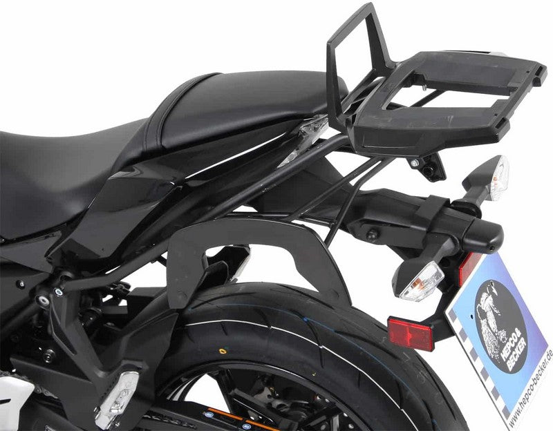 Hepco & Becker / ヘプコ&ベッカー Alurack topcasecarrier - black for Kawasaki Ninja 650 from 2017 | 6522528 01 01