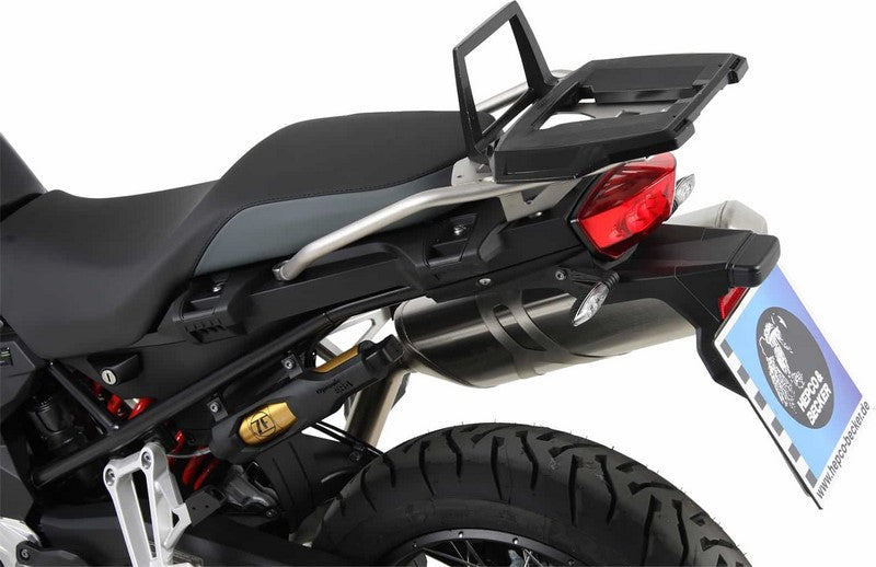 Hepco & Becker / ヘプコ&ベッカー Alurack topcasecarrier – black for original BMW-Touring titan color tube rear rack for BMW F 850 GS (2018-) | 6526513 01 01
