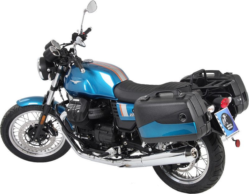 Hepco & Becker Sidecarrier permanent mounted-black for Moto Guzzi V 7 III stone/ special / Anniversario from 2017 | 653550 00 01