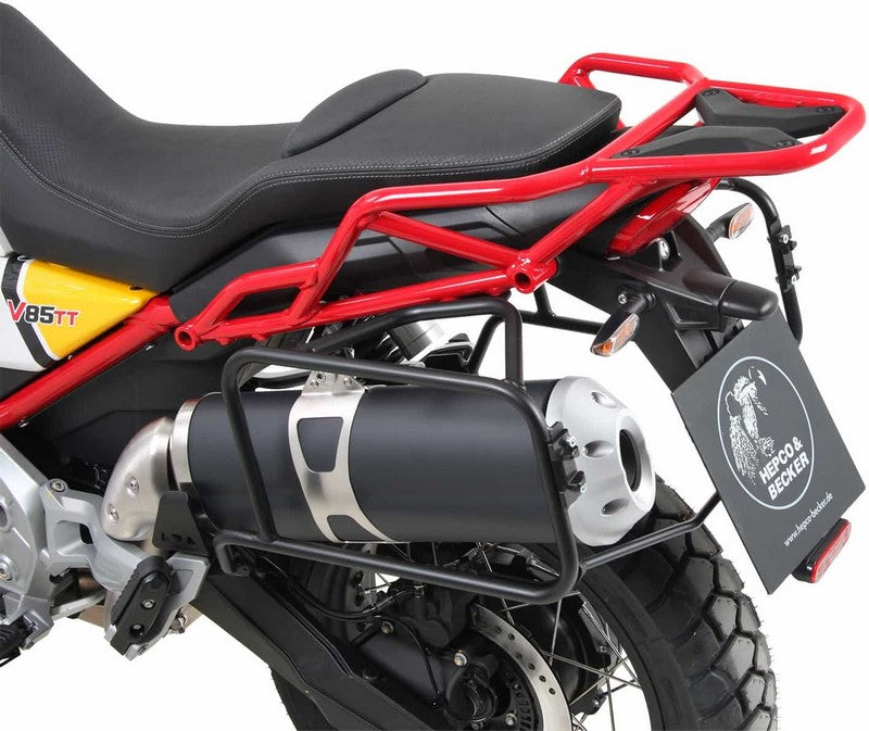 Hepco & Becker / ヘプコ&ベッカー Sidecarrier permanent mounted - black for Moto Guzzi V85 TT (2019-) | 653554 00 01