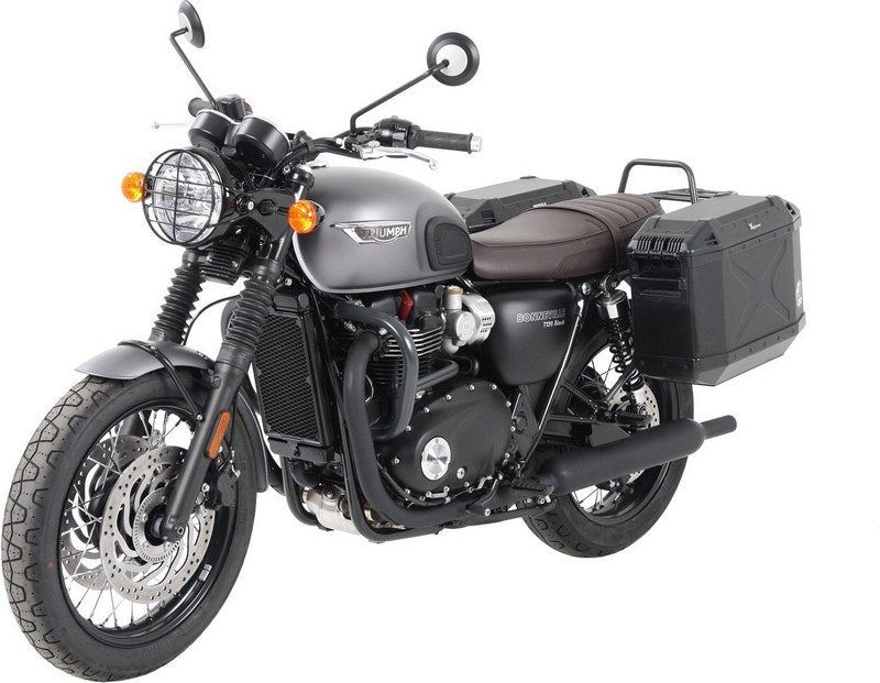 Hepco & Becker Sidecarrier permanent mounted-chrome for Triumph Bonneville T 120 / Black from 2016 | 6537544 00 02
