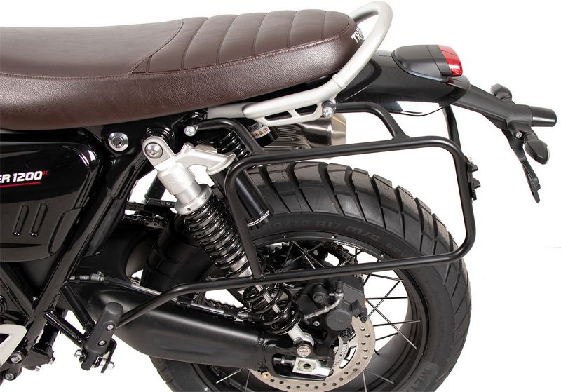 Hepco & Becker サイドキャリアワンサイド左永久取り付けブラック Triumph Scrambler 1200 X (2024-) | 6537667 00 01