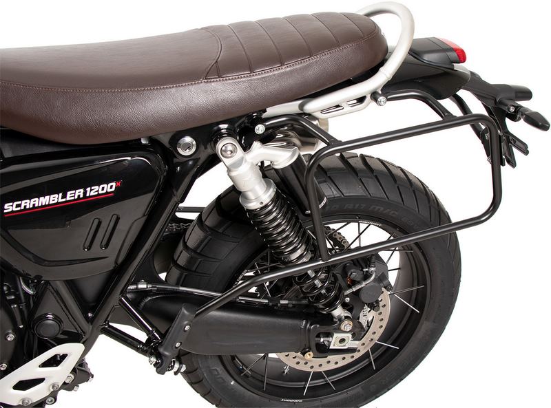 Hepco & Becker サイドキャリアワンサイド左永久取り付けブラック Triumph Scrambler 1200 X (2024-) | 6537667 00 01