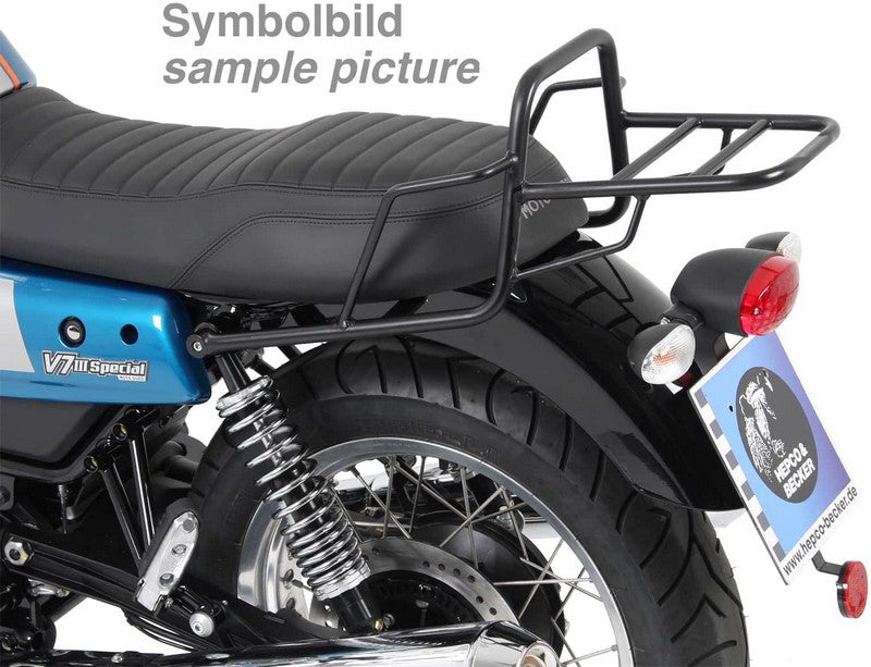Hepco & Becker / ヘプコ&ベッカー Tube Topcasecarrier / rear rack - chrome for Moto Guzzi V 7 III /Carbon /Milano /Rough (2018-) | 654553 01 02