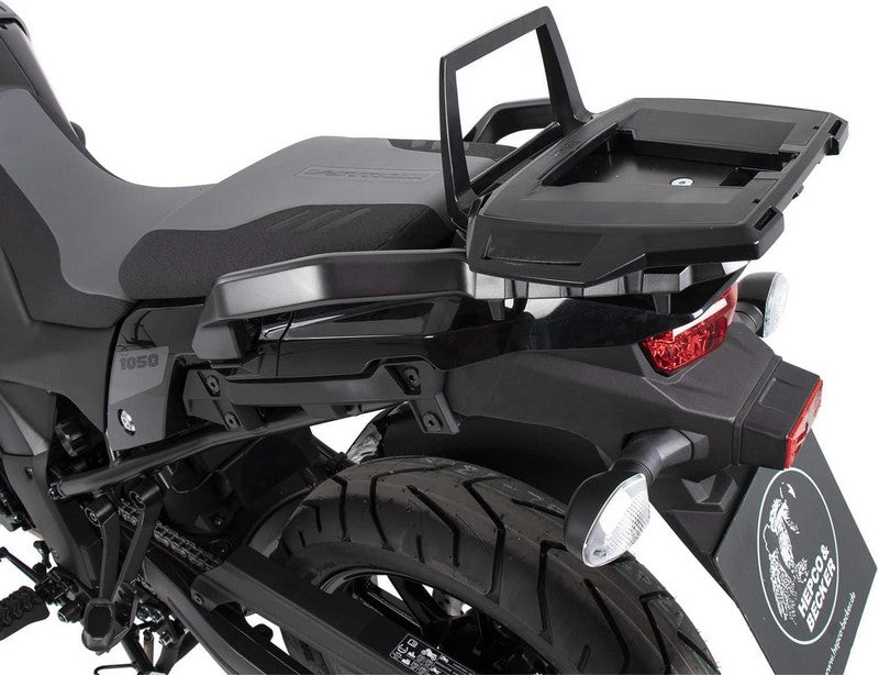 Hepco & Becker / ヘプコ&ベッカー Alurack topcasecarrier for original rear rack - black for Suzuki V-Strom 1050 / XT (2020-) | 6553544 01 01