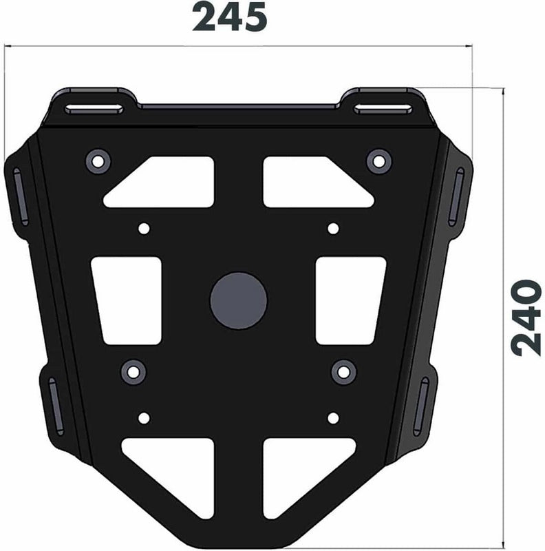Hepco & Becker / ヘプコ&ベッカー Topcase - Set Journey 40 black incl. carrier for Honda CRF 250 L (2012-) / Rally (2017-) | 6609511 01 01-089 bl