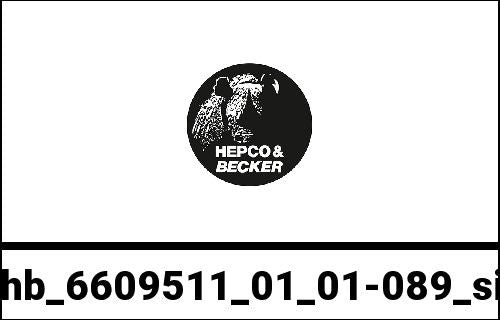 Hepco & Becker / ヘプコ&ベッカー Topcase - Set Journey 40 black/silver incl. carrier for Honda CRF 250 L (2012-) / Rally (2017-) | 6609511 01 01-089 si
