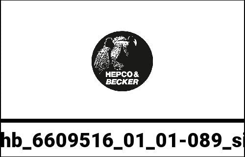 Hepco & Becker / ヘプコ&ベッカー Topcase - Set Journey topcase 40 black/silver incl. carrier for Honda CRF 450 L (2018-2021) | 6609516 01 01-089 si
