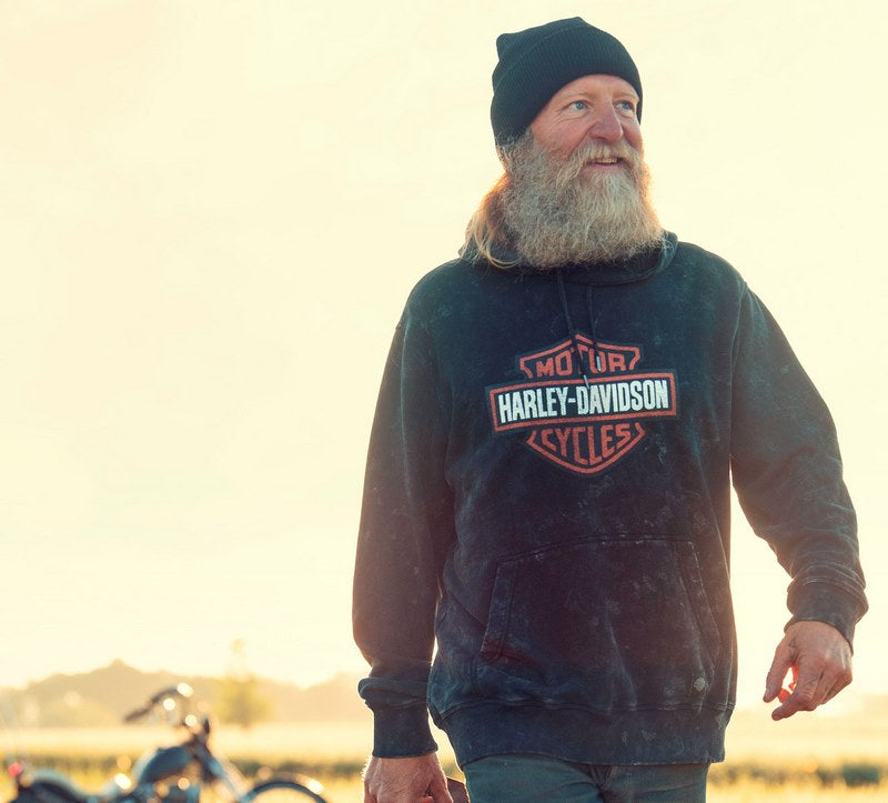 Harley-Davidson Men'S Westcoast Bar & Shield Hoodie  Black Beauty | 96021-23VM