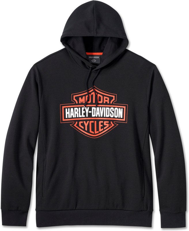 Harley-Davidson Men'S Bar & Shield Tech Hoodie  Black Beauty | 96025-24VM