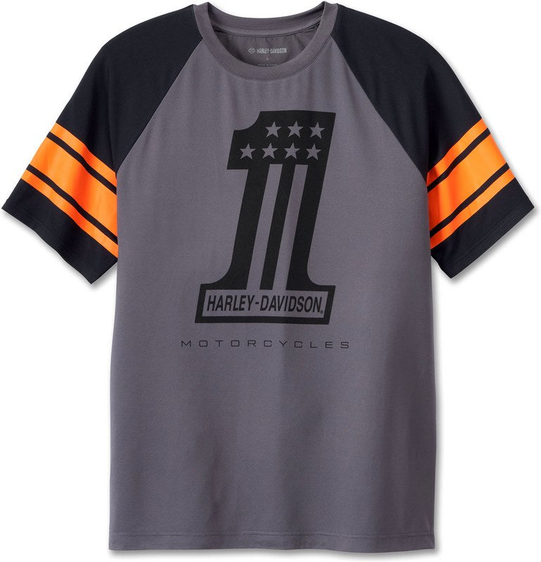 Harley-Davidson Tee-Knit  Colorblock-Design-Blackened Pearl | 96033-24VM