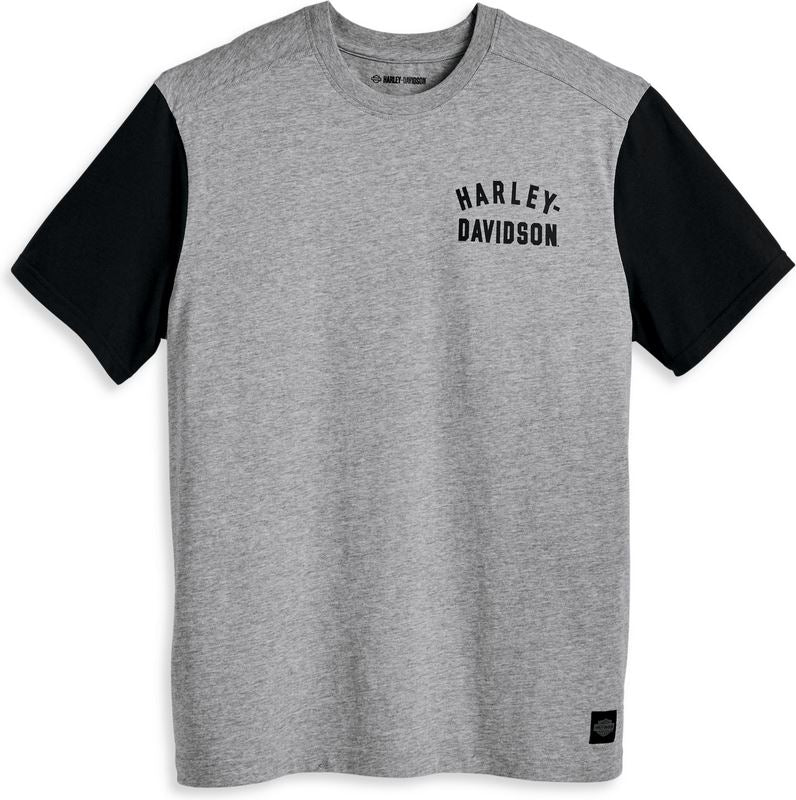 Harley-Davidson Men'S Staple Colorblock Tee  Colorblock-Design-Heather Grey | 96046-23VM