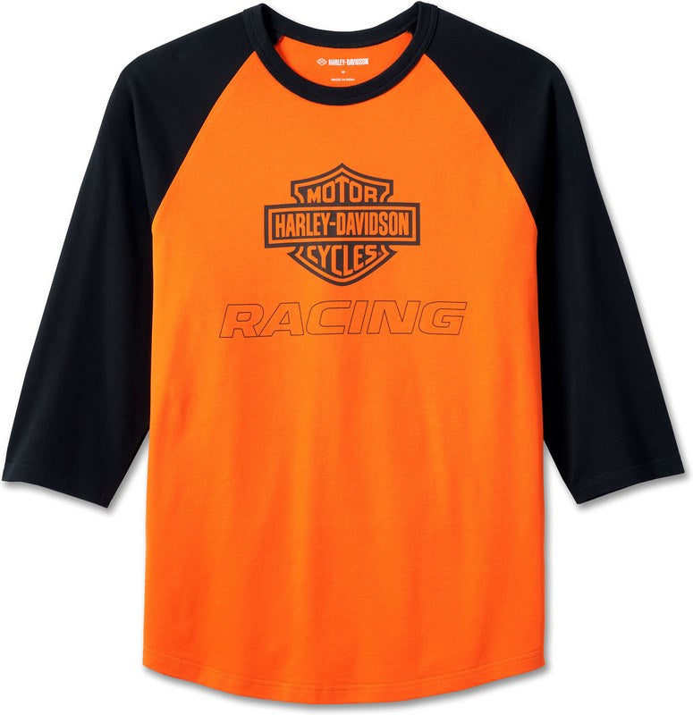 Harley-Davidson Tee-Knit  Colorblock-Design-Harley Orange | 96047-24VM
