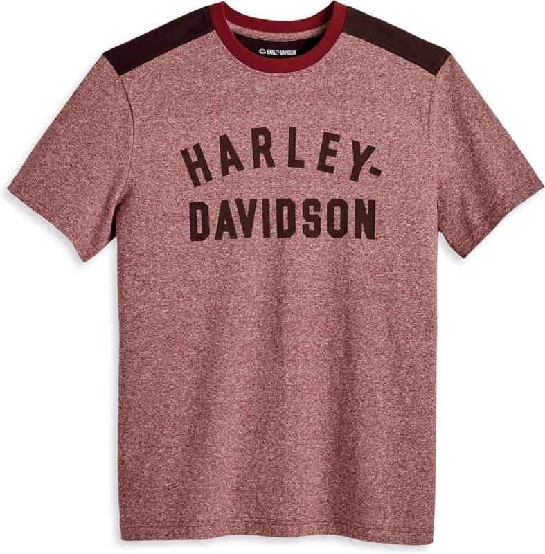 Harley-Davidson Tee-Knit  Colorblock-Design-Russet Brown | 96048-23VM