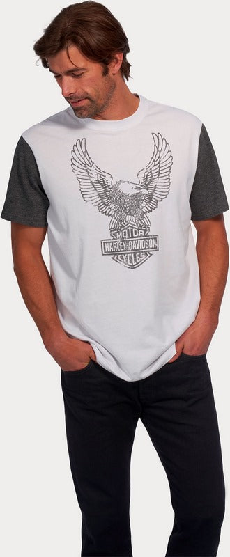 Harley-Davidson Tee-Knit  Colorblock-Design-Bright White | 96052-23VM
