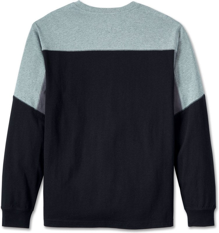 Harley-Davidson Tee-Knit  Colorblock-Design-Grey Heather | 96052-24VM