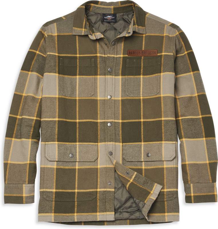 Harley-Davidson Men'S Vintage Plaid Shirt Jacket  Yarn-dyed plaid | 96064-22VM