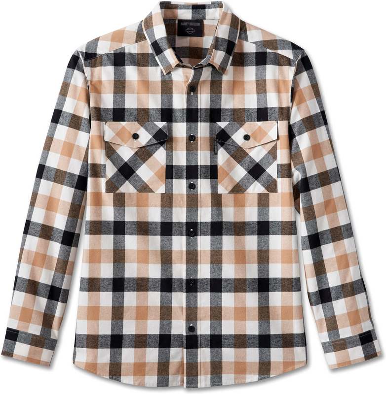 Harley-Davidson Shirt-Woven  Light Brown Plaid | 96069-24VM