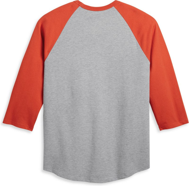 Harley-Davidson Tee-Knit  Colorblock-Design-Grey Heather | 96076-23VM
