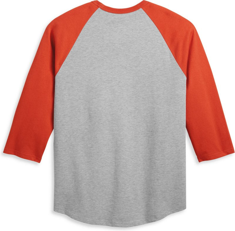 Harley-Davidson Tee-Knit  Colorblock-Design-Grey Heather | 96076-23VM