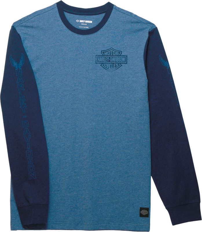 Harley-Davidson Bar & Shield Colorblock T-Shirt For Men  Colorblock Design-Gray Blue | 96079-23VM