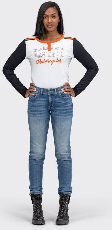 Harley-Davidson Henley-Knit  Bright White | 96080-22VW