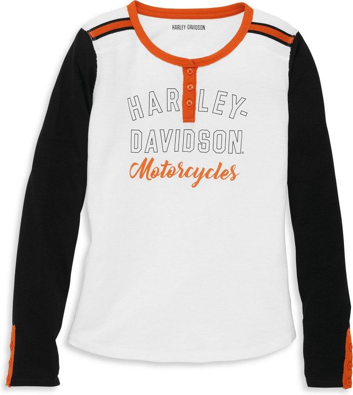 Harley-Davidson Henley-Knit  Bright White | 96080-22VW