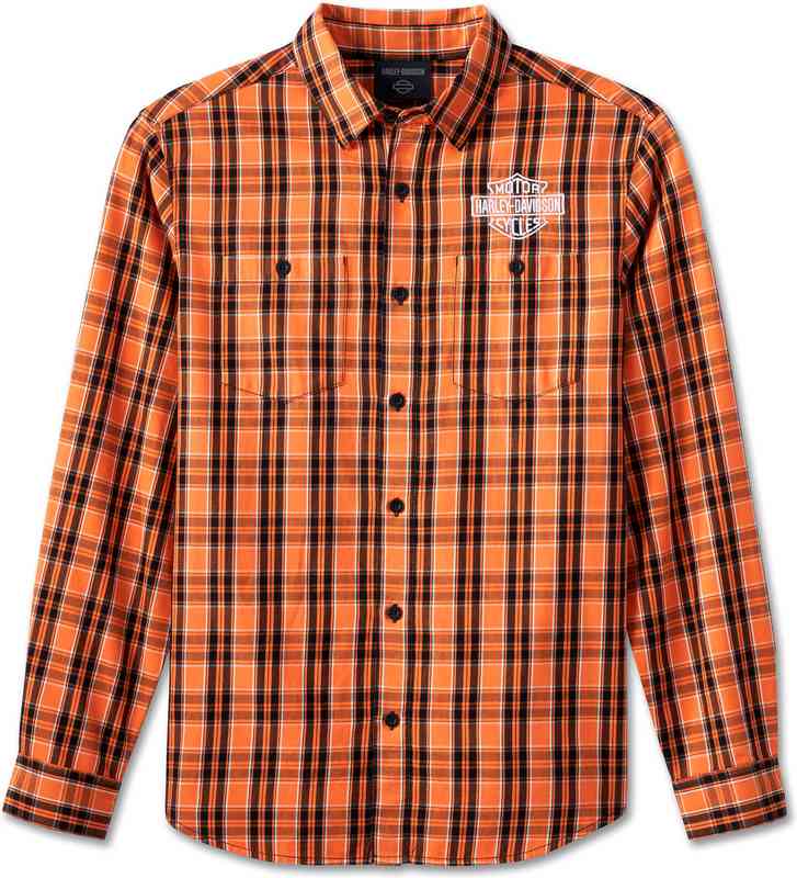 Harley-Davidson Shirt-Woven  Orange Plaid | 96083-24VM