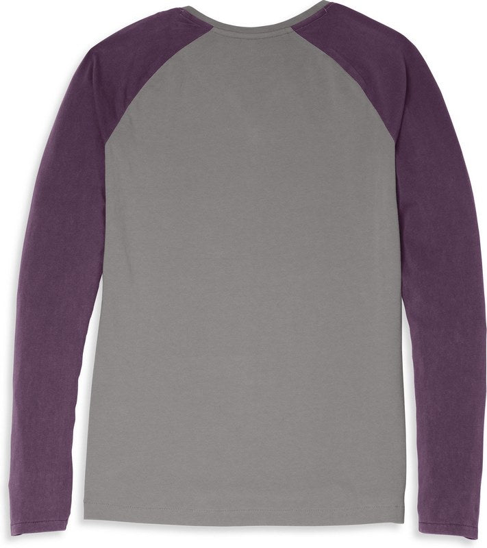 Harley-Davidson Notched Neck Raglan Sleeve Baseball Hem Tee For Women  Colorblock-Design | 96088-22VW