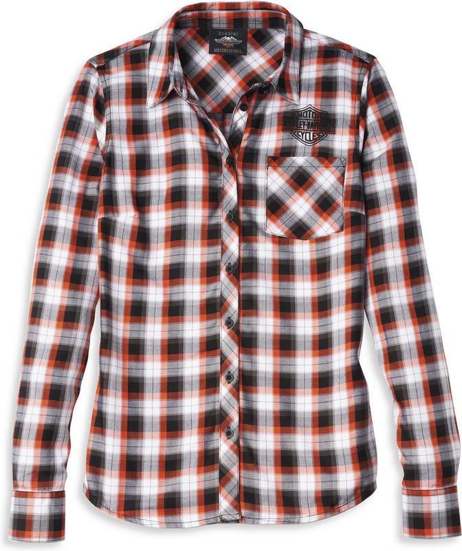 Harley-Davidson Bar & Shield Plaid Shirt For Women  Plaid | 96092-22VW