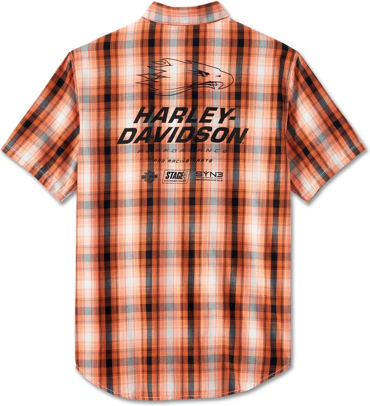 Harley-Davidson Shirt-Woven  Orange Plaid | 96092-24VM