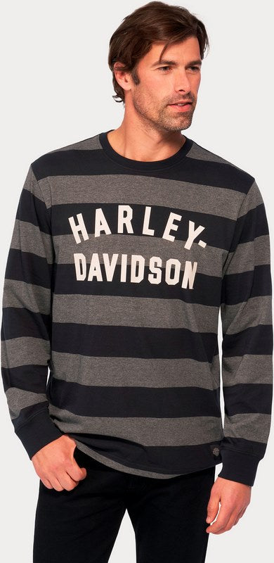 Harley-Davidson Staple Striped T-Shirt  Black Beauty Stripe | 96095-23VM