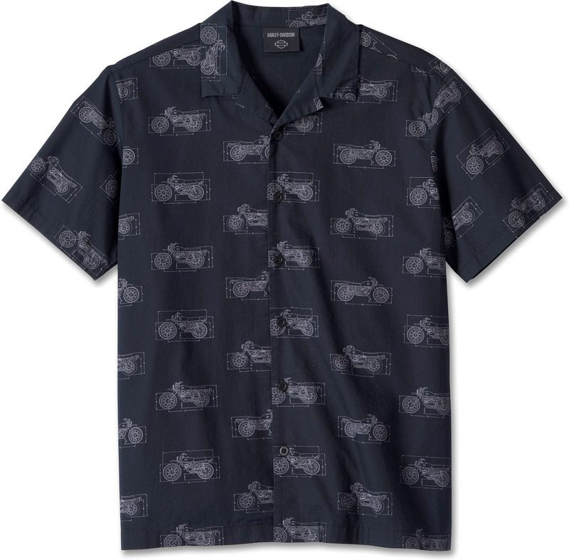 Harley-Davidson Shirt-Woven  Individual all-over print | 96095-24VM