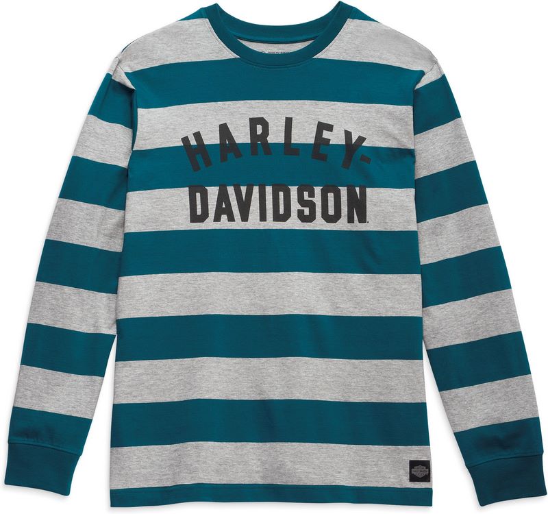 Harley-Davidson Tee-Knit  Stripe Deep Teal | 96096-23VM
