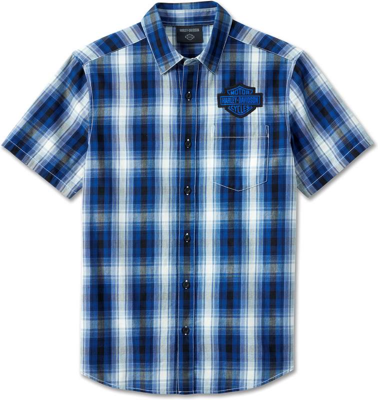 Harley-Davidson Shirt-Woven  Blue Plaid | 96097-24VM