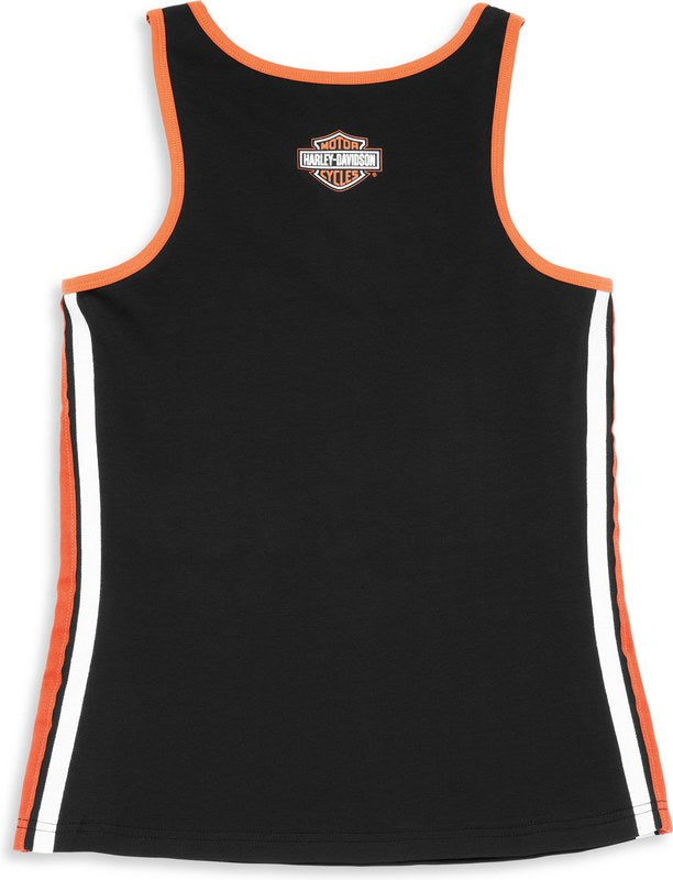 Harley-Davidson Women'S Iconic Side Stripe Tank  Black Beauty | 96098-22VW