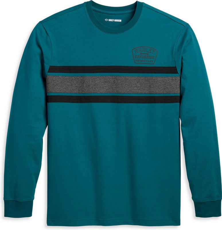 Harley-Davidson Men'S Bar & Shield Apprentice Tee  Colorblock-Design-Deep Teal | 96098-23VM