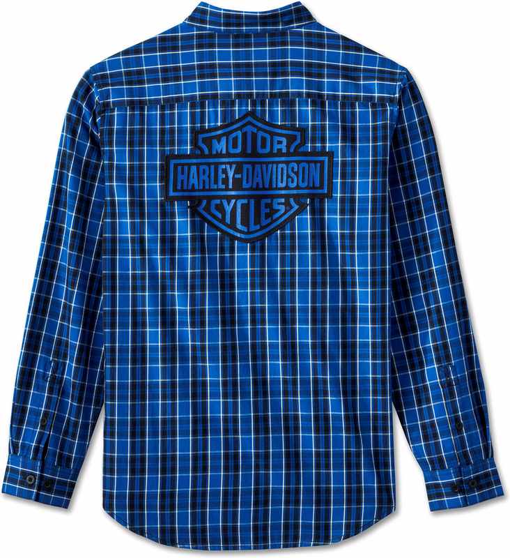 Harley-Davidson Shirt-Woven  Blue Plaid | 96098-24VM