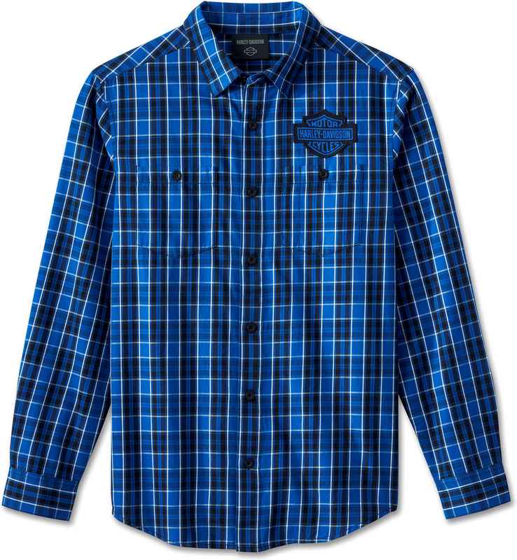 Harley-Davidson Shirt-Woven  Blue Plaid | 96098-24VM