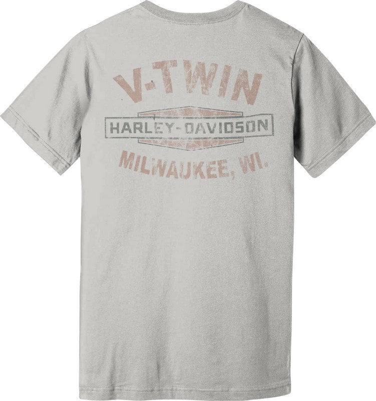 Harley-Davidson Men'S Throttle Tee  Cloud Dancer | 96108-23VM