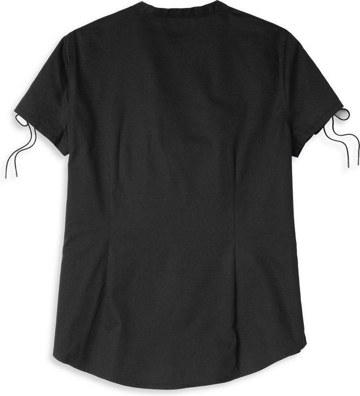 Harley-Davidson Script Font Laced Sleeve Shirt For Women  Black Beauty | 96115-22VW