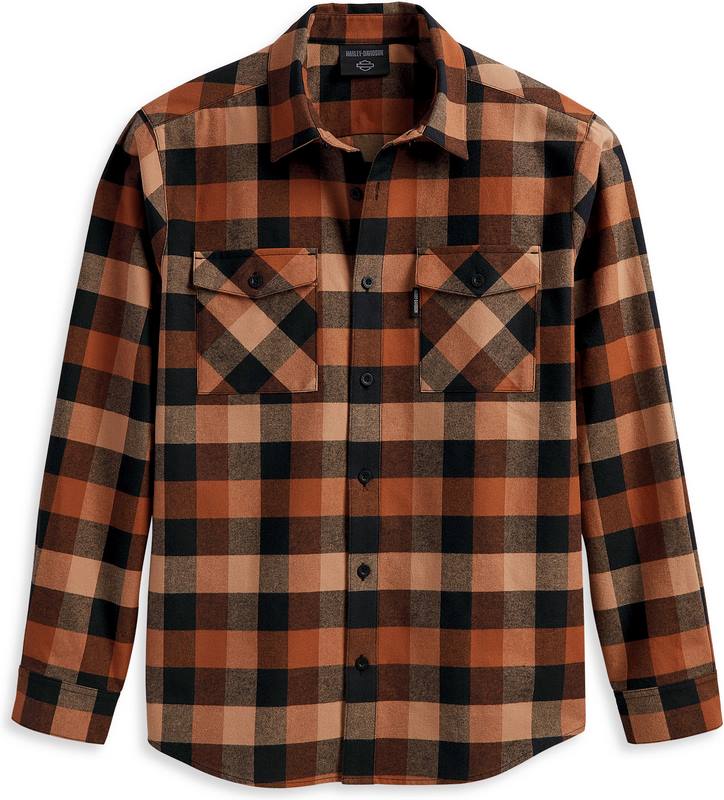 Harley-Davidson Men'S Essence Shirt  Black Plaid | 96117-23VM