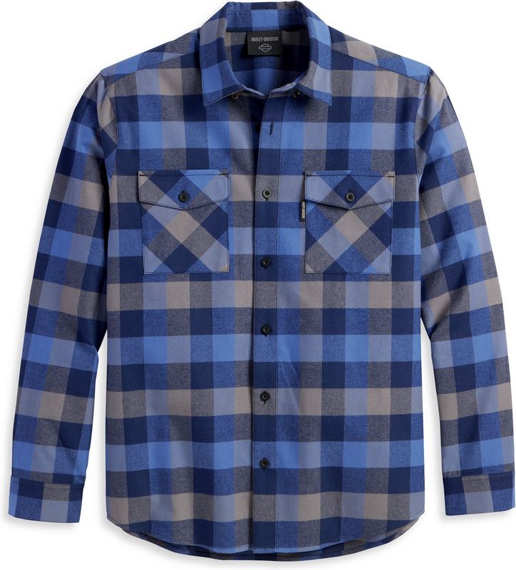 Harley-Davidson Shirt-Woven  Blue Plaid | 96118-23VM