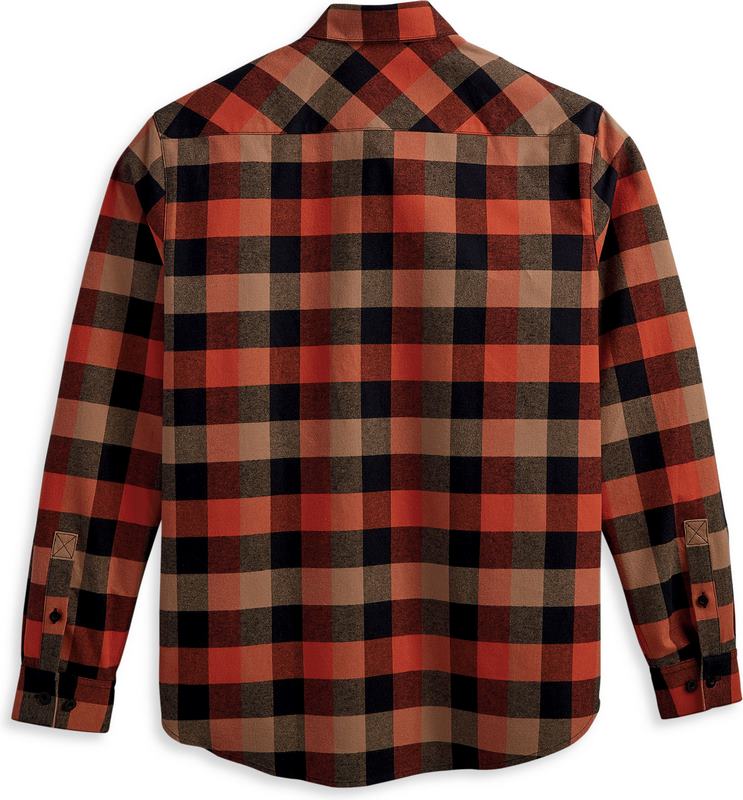 Harley-Davidson Men'S Essence Shirt  Orange Plaid | 96119-23VM